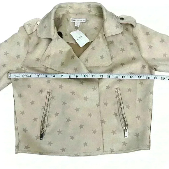 CATO Women's Star Print Moto Jacket - Chic and Stylish - Picture 4 of 5